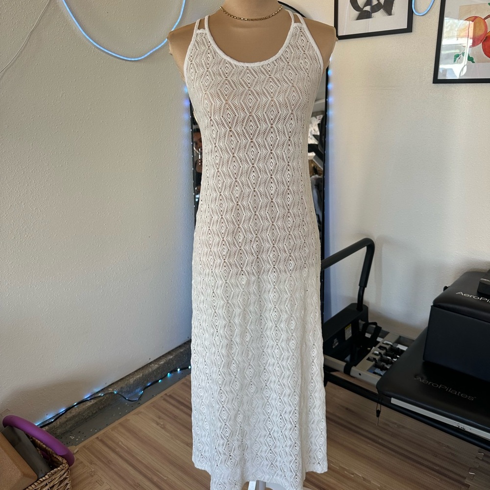 Lucy White Lace Maxi Dress